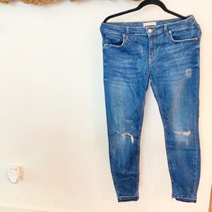Zara Skinny Distressed Jeans Size 10